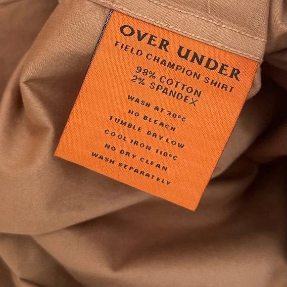 Over Under Field Champion Shooting Shirt Clay NWT Mens Medium Hunting Button Up - Picture 6 of 7
